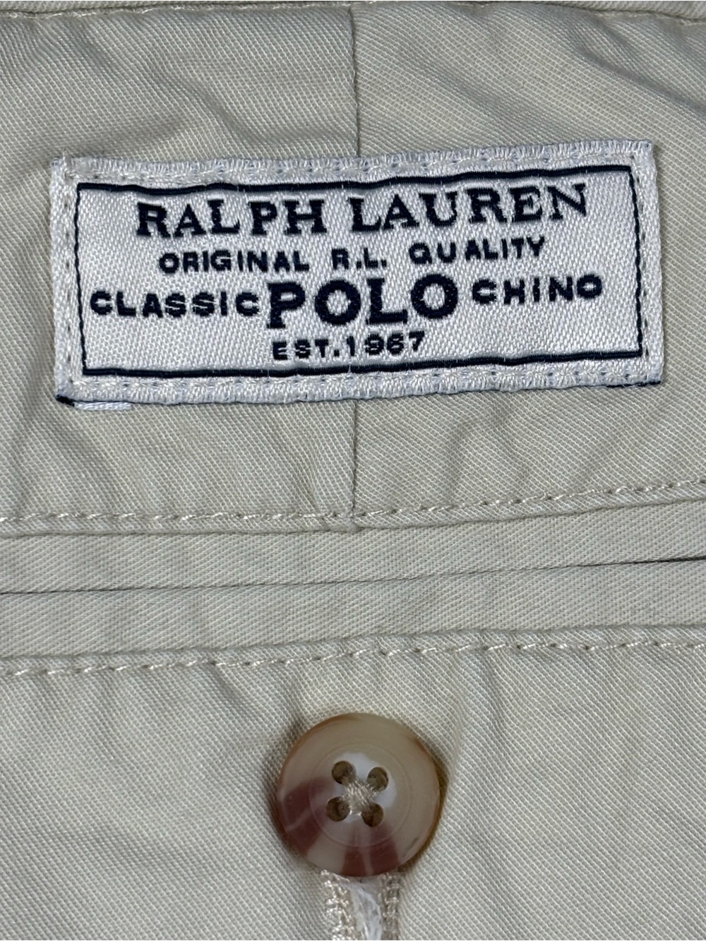 Polo by Ralph Lauren boys 14 Beige Flat-Front Chino Shorts - Picture 9 of 10